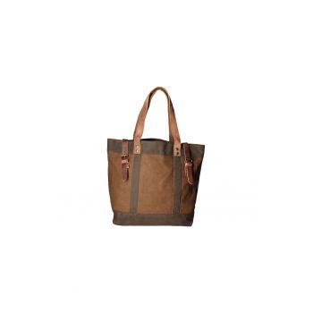 Geanta de umar cu model unisex si garnituri din piele