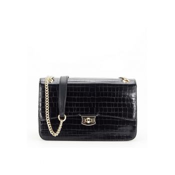 Geanta de umar cu print reptila B-7002-2 15 Negru 6863