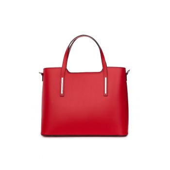 Geanta din piele amprentata Carolina