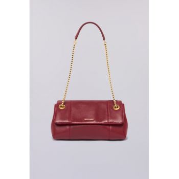 Geanta din piele cu bareta de umar