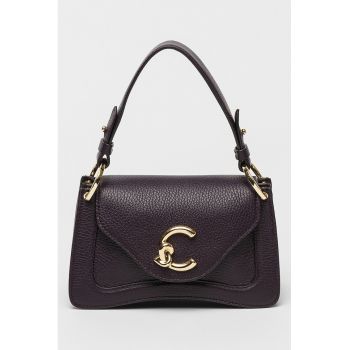 Geanta din piele cu bareta detasabila de umar C-Me