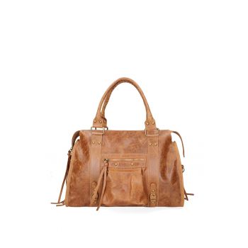 Geanta din piele cu manere