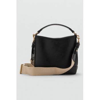 Geanta din piele ecologica cu bareta de umar detasabila