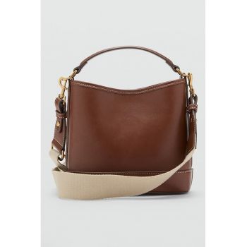 Geanta din piele ecologica cu bareta de umar detasabila