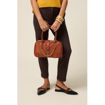 Geanta din piele ecologica cu maner si accesoriu din lant