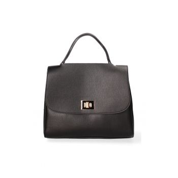 Geanta din piele ecologica cu maner si clapa