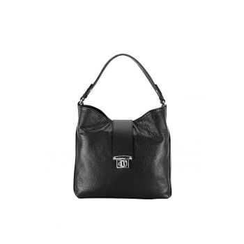 Geanta gri din piele naturala 8963 124 11420