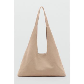 Geanta hobo din piele intoarsa