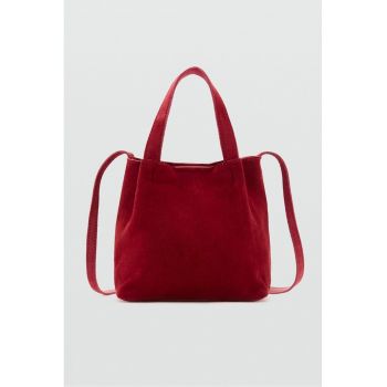 Geanta mica de piele ecologica cu maner si bareta de umar