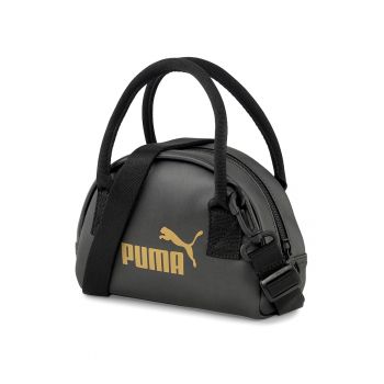 Geanta mica din piele ecologica cu bareta de umar si logo Core Up