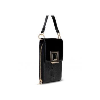 Geanta pentru telefon  culoare neagra - material sintetic