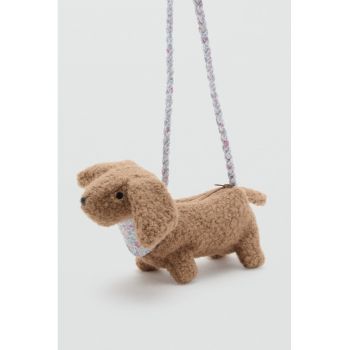 Geanta pufoasa cu model caine