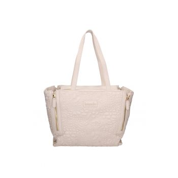 Geanta shopper cu cusaturi decorative