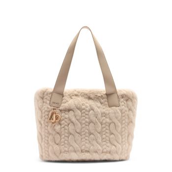 Geanta shopper de blana sintetica