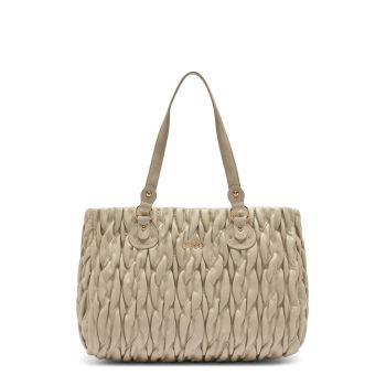 Geanta shopper de piele ecologica cu aspect impletit