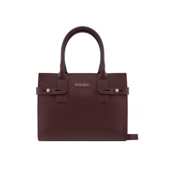 Geanta tote de piele cu bareta aditionala