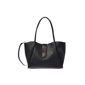Geanta tote din piele cu model uni
