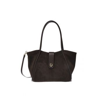 Geanta tote din piele intoarsa cu