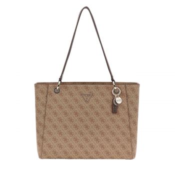 Noelle 2 tote latte logo/brown