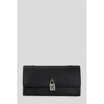 Portofel Dama mediu  K/Locked Negru 18.5 x 9 x 2 cm