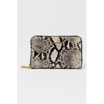 Portofel de piele cu textura piele de reptila Bryant