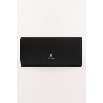 Portofel din piele cu inchidere cu clapa Camelia Continental