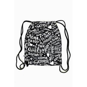 Rucsac reversibil cu imprimeu text