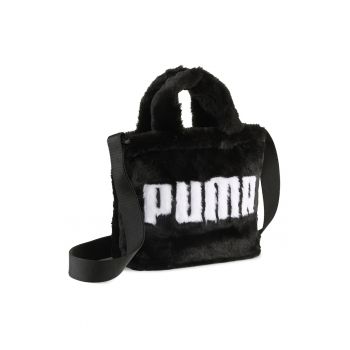 Geanta crossbody cu blana sintetica