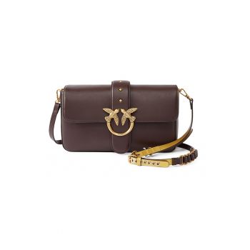 Geanta crossbody de piele cu clapa
