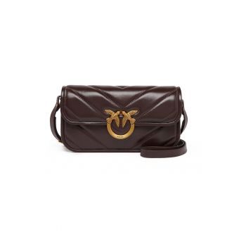 Geanta crossbody de piele - Visiniu
