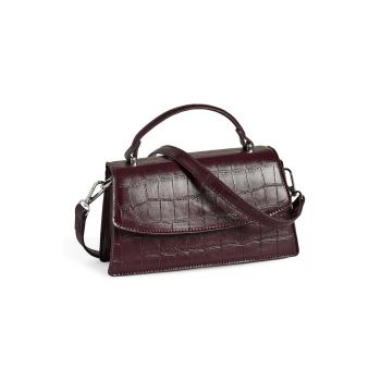 Geanta crossbody din piele ecologica cu aspect de piele de crocodil