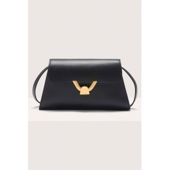 Geanta crossbody din piele - Negru