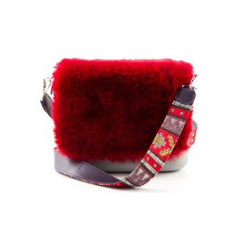 Geanta cu clapeta detasabila din blanita