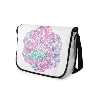 Geanta dama  29x36cm - design geometric - bumbac - multicolor