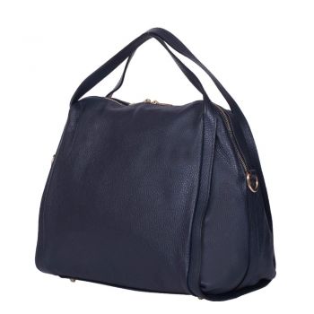 Geanta dama din piele naturala Evelyn bleumarin