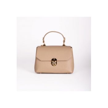 Geanta dama Grace  piele naturala nude
