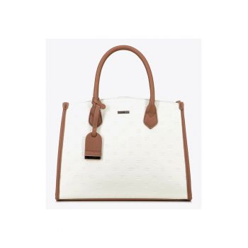 Geanta dama  piele ecologica - 2 compartimente - 3 buzunare interioare