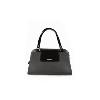 Geanta dama piele -  Madonna 15 mare - negru - 40x9x25 cm