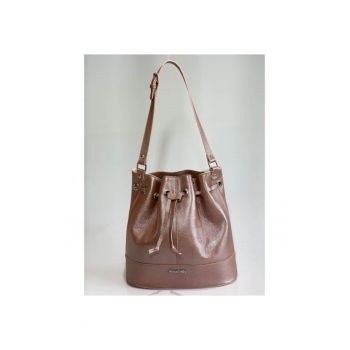 Geanta dama piele -  Saculet mic - roz - 30x12x30 cm