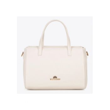 Geanta de dama  din piele naturala - cu manere si cureaadf reglabila