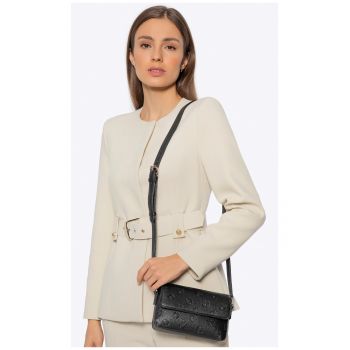 Geanta de umar  din piele ecologica - compacta - neagra