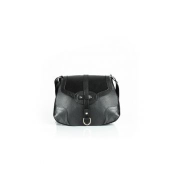 Geanta Eduard 6 Dama Piele naturala -  negru