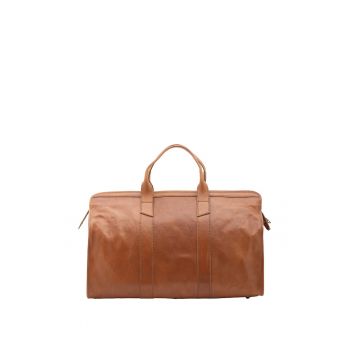 Geanta unisex de voiaj - de piele - cu fermoar