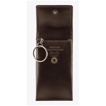 Husa pentru chei  din piele naturala - 2 buzunare externe - 11x6 -5cm - maro
