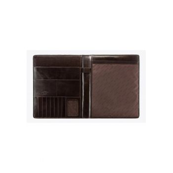 Portofel -  Da Vinci - din piele naturala - maro - format A4 - cu 7 locuri pentru carduri