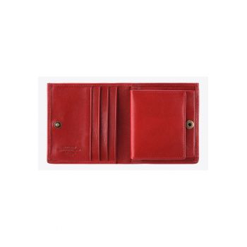 Portofel dama  Arizona - piele naturala - rosu - 10x9 -3cm