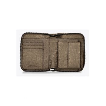 Portofel dama  din piele naturala - cu trei compartimente pentru carduri - loc pentru documente