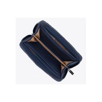 Portofel dama  pikat - cu nituri - ecologic - albastru - 10x17cm