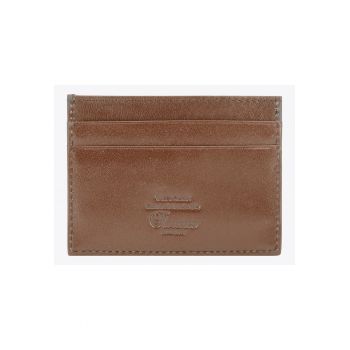 Portofel pentru carduri  piele naturala - 4 locuri pentru carduri - 7.5x10cm - bej