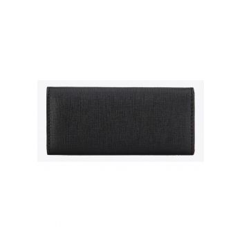 Portofel pentru chei  Saffiano - 6 -5x13 -5cm - piele naturala - negru